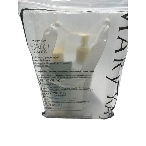 Mary Kay Satin Hands Full-Size 3-Piece Fragrance-Free Shea Cream Pampering Set - Picture 2 of 2